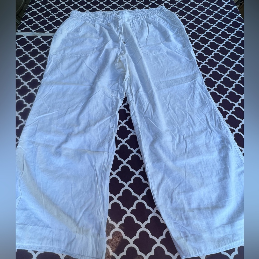 Avenue linen white pants
